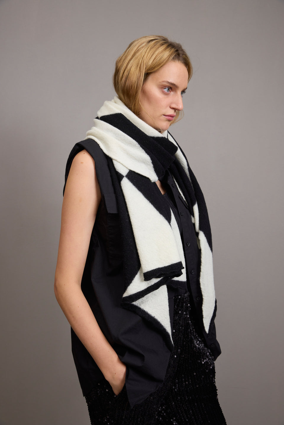 Diamond Schal - Black Natural